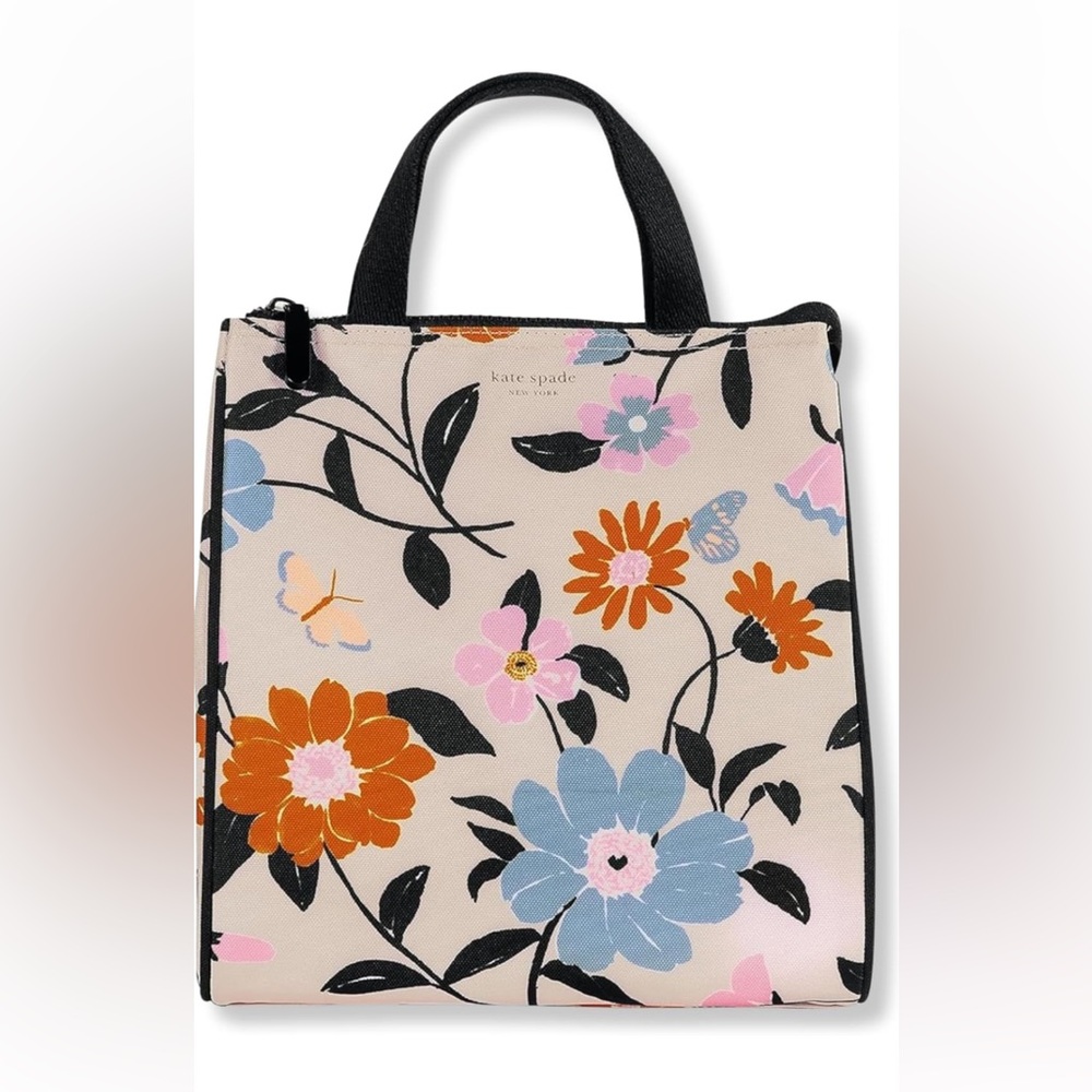 Kate Spade New York Portable Soft Cooler Lunch Bag In Floral Garden Pattern
